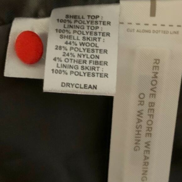 Loft Dress Women's 2 Petite Sunset Orange Pleated Wool Blend Donegal Tweed Skirt - Picture 5 of 7